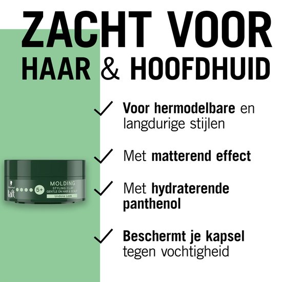 Taft Molding Clay - Haarstyling - Haarwax - Medium Hold - Voordeelverpakking - 6 x 75 ml