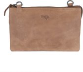 Arrigo Bags Femme Extra Large - Sac à Bandoulière - 184-3R - Sac Festival - Cuir - Taupe