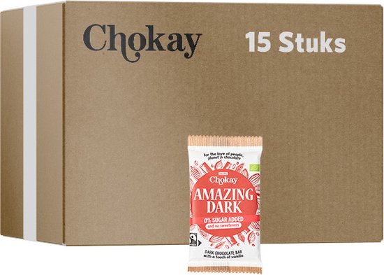 Chokay | Amazing Dark | 15 stuks | 15 x 70 gram | bol