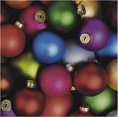 20x Kerst servetten met gekleurde kerstballen 33 x 33 cm - Kerstdiner tafeldecoratie versieringen - Papieren wegwerpservetten 3-laags
