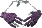 Ripper Merchandise LTD - KF - Paarse gothic zombie handen halsketting