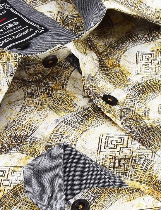 Chemise pour homme - Ornement grec - Beige