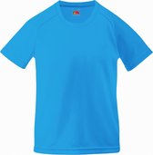 Fruit Of The Loom Kinder Unisex Performance Sportskleding T-shirt (Azure Blauw)