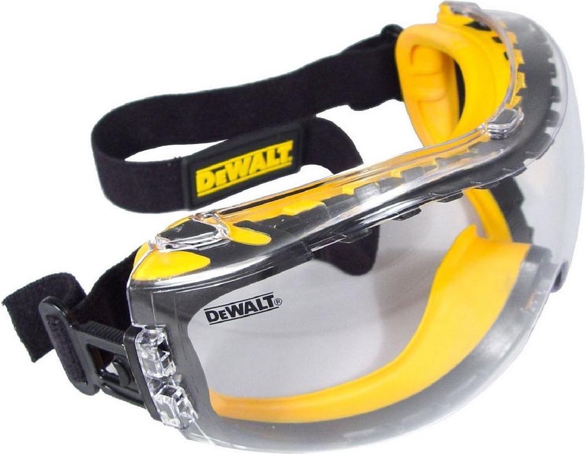 Dewalt Dpg82-11D Eu Veiligheidsbril Incl. Anticondens-Bescherming Zwart Geel Din En 166