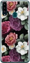 Samsung Galaxy A20s hoesje siliconen - Flowers - Soft Case Telefoonhoesje - Bloemen - Multi