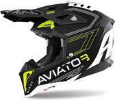 Airoh Aviator 3 AMS� Primal mat zwart carbon geel wit