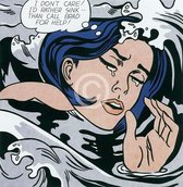 Kunstdruk Roy Lichtenstein - Drowning Girl small 28x35,5cm