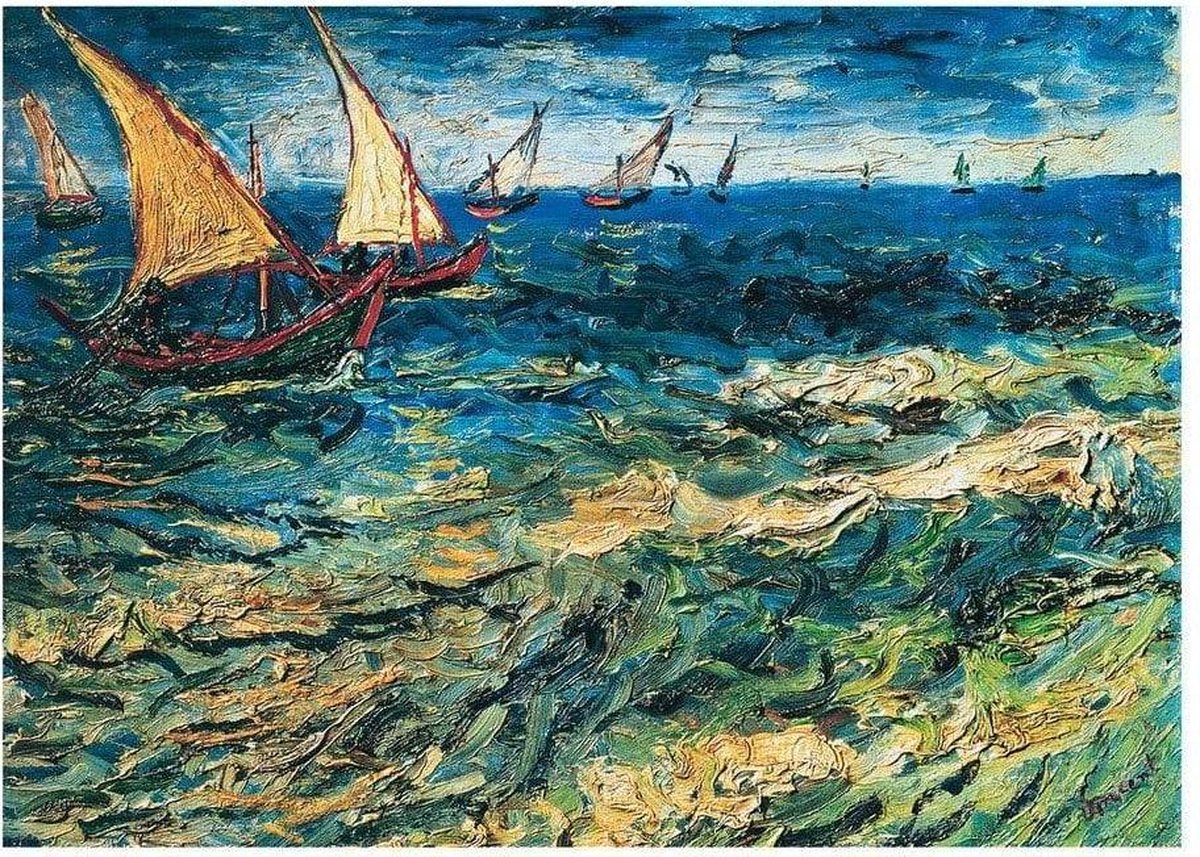 PGM Kunstdruk Vincent Van Gogh - Seascape at Saintes-Maries 80x60cm Divers