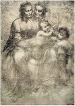 Leonardo Da Vinci - La vergine Kunstdruk 35x50cm