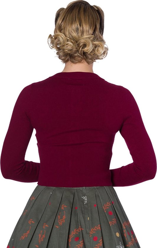 Gilet Dancing Days -L- DOLLY Bordeaux rouge