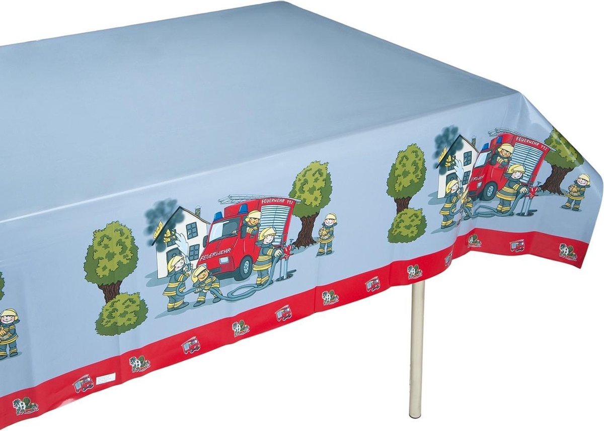 Verjaardagstafelkleed brandweeralarm voor kinderen 120x180cm