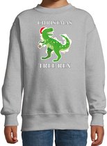 Christmas tree rex Kerstsweater / Kerst trui grijs voor kinderen - Kerstkleding / Christmas outfit 12-13 jaar (152/164) - Kersttrui