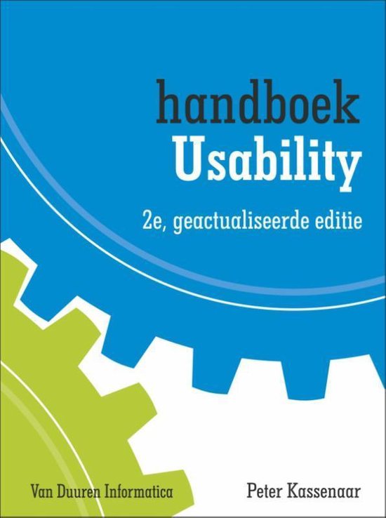 Cover van het boek 'Handboek usability' van Peter Kassenaar