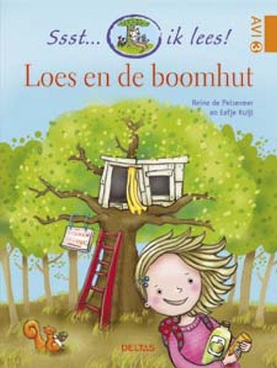 Cover van het boek 'Loes en de boomhut' van de R. Pelseneer