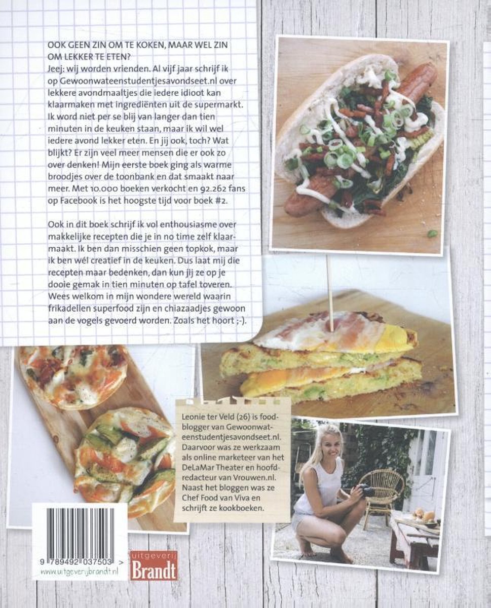 Gewoon wat een studentje nog meer eet - back cover