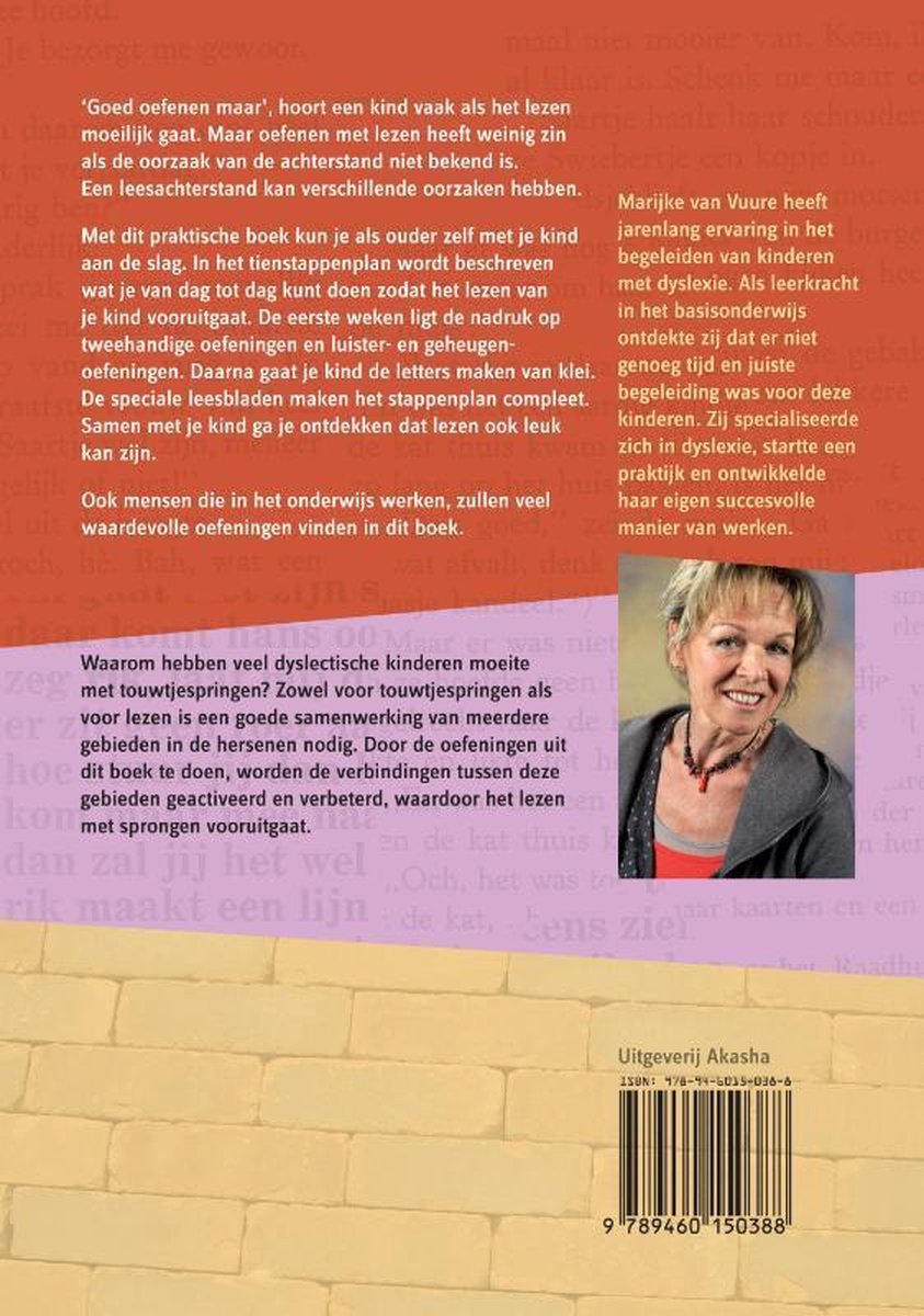 Dyslexie en touwtjespringen - back cover