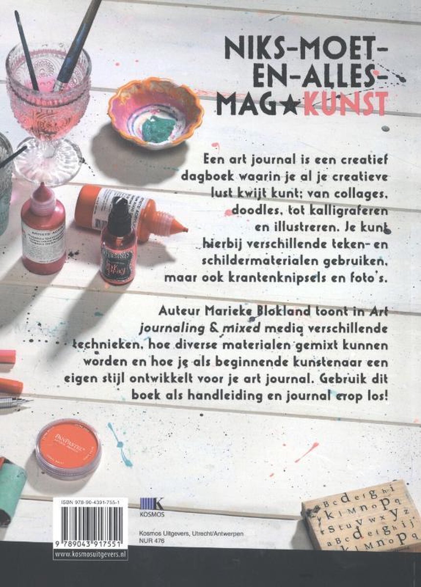 Art journaling en mixed media - back cover