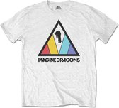 Imagine Dragons - Triangle Logo Heren T-shirt - L - Wit