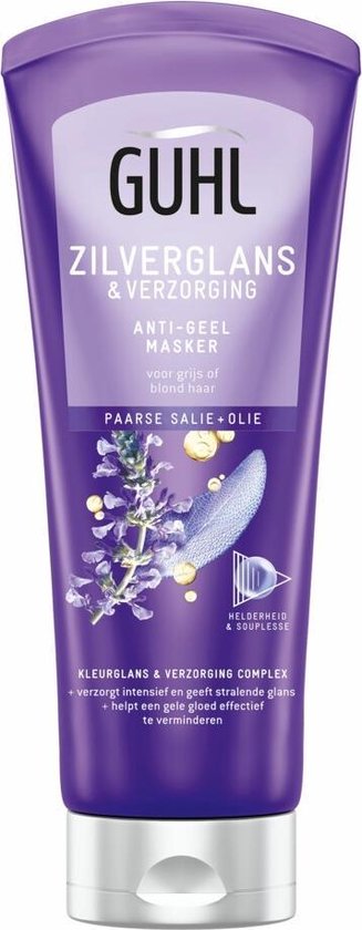 Guhl Zilverglans & Verzorging Anti-Geel Haarmasker - 4x200 ml -  Voordeelverpakking | bol.com
