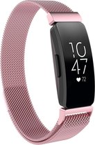 Inspire milanese band - roze - Geschikt voor Fitbit - SM - Horlogeband Armband Polsband