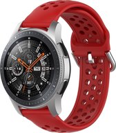 Watch GT Silicone Dubbel Gesp Band - Maat 22mm - Rood - Geschikt Voor Huawei - Horlogeband - Armband - Polsband