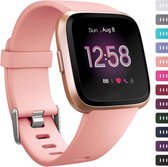 Bandje Voor Fitbit Versa Sport Band - Roze - Maat: ML - Horlogebandje, Armband