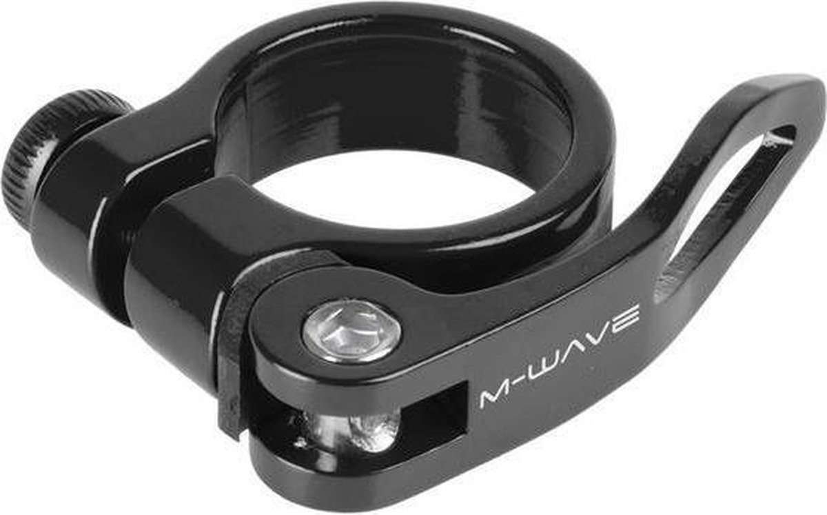 M-WAVE ZADELPENKLEM MET SNELSPANNER 34.9 ZWART 250987 OP KAART