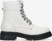 Sissy-Boy - Witte leren veterboots met accent veter - 36