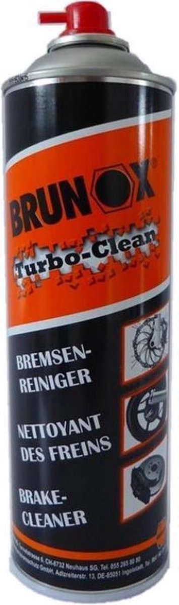 Brunox Turbo clean 500ml. Hoogwaardige rem reiniger, speciaal voor fietsen scooters en motorfietsen