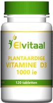 Elvitum Vitamine D3 1000 IE Plantaardig Tabletten