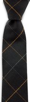 We Love Ties - Stropdas Gently George - katoen - zwart / grijs / oker
