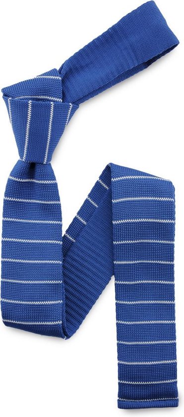 Stropdas - bordeaux/donkerblauw - 7,5-150cm - 100% microfiber | Budget Tie