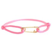 Safety pin bracelet neon pink