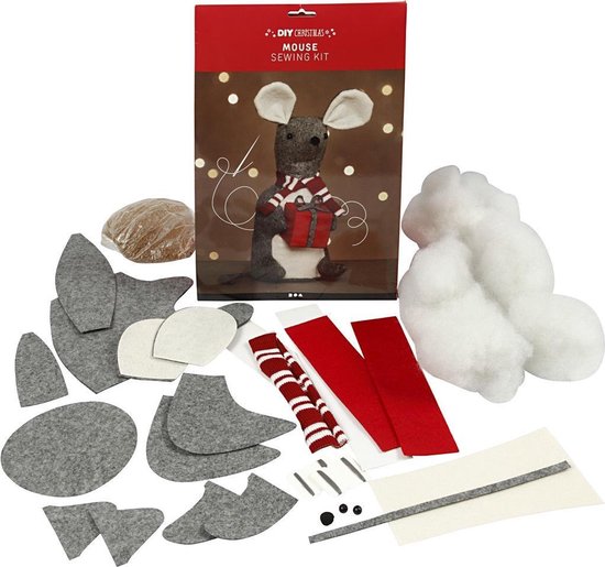 Sjaal met verhaal Sjaal met verhaal decoratie muis 15cm - kerstboom Sjaal met verhaal Sjaal met verhaal decoratie muis 15cm - kerstboom