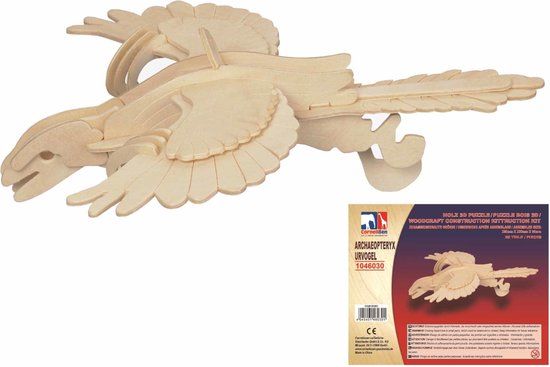 Geweldig reservering Garderobe Houten dieren 3D puzzel Archaeopteryx dinosaurus vogel - Speelgoed  bouwpakket 28 x 23... | bol.com