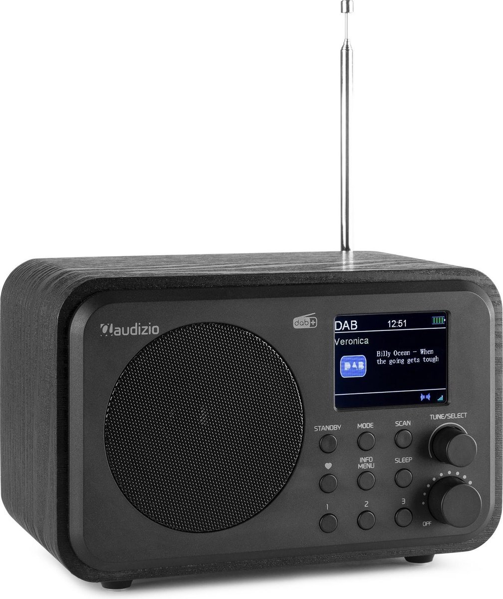 draagbare dab radio met bluetooth audizio milan retro radio met sleeptimer ingebouwde accu en fm