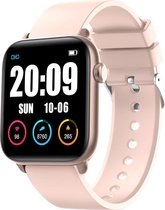 Belesy® Pro - Smartwatch Dames - Smartwatch Heren - Horloge - 1.3 inch - Kleurenscherm - Full Touch - Stappenteller - Roze - Siliconen