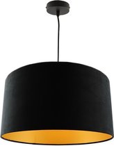 Olucia Urvin - Moderne Hanglamp - Stof - Goud;Zwart - Rond - 40 cm