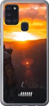 Samsung Galaxy A21s Hoesje Transparant TPU Case - Rock Formation Sunset #ffffff