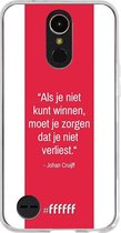LG K10 (2017) Hoesje Transparant TPU Case - AFC Ajax Quote Johan Cruijff #ffffff