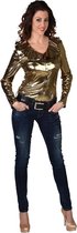 Magic Design Verkleedblouse Dames Polyester/folie Goud Mt S