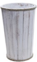 Lrg Nautical Display Tub - Whitewash 45x32cm