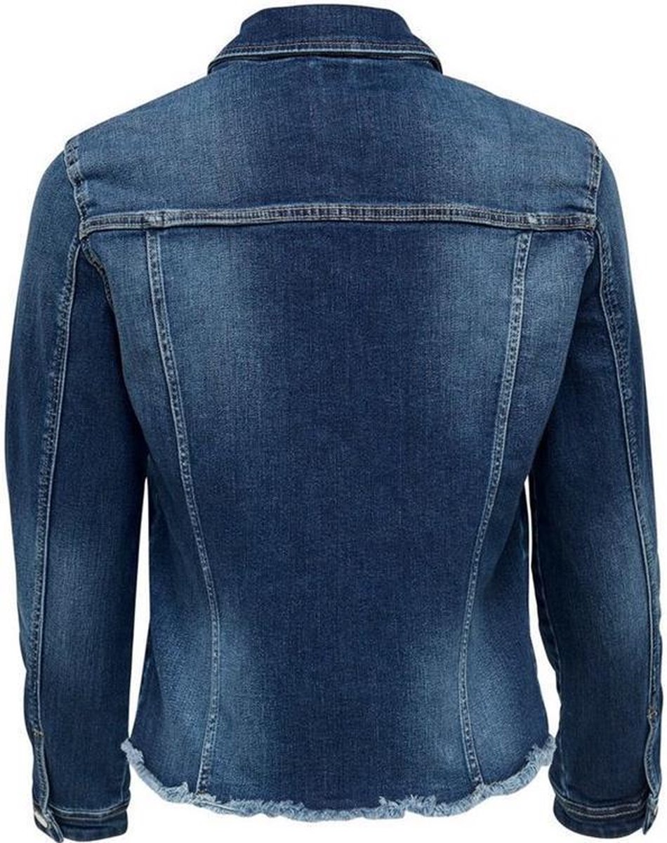 Onlblush reg jacket raw waist Dark blue denim. Onlblush reg jacket raw waist Dark blue denim.