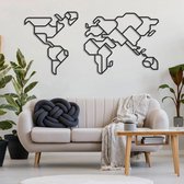 Metalen wanddecoratie World Map 8 (Wereldkaart) - 100x48cm