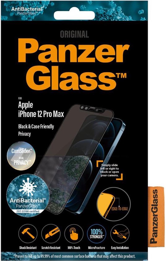 Panzerglass Camslider Gehard Glas Privacy Screenprotector Geschikt Voor Apple Iphone Bol Com