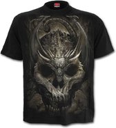 Spiral Heren Tshirt -M- DRACO SKULL Zwart