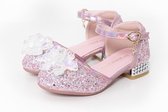 Prinsessen schoenen + Juwelenset + Kroon (Tiara) - Oorbellen meisje - ring - armband - Roze - maat 31 - cadeau meisje - prinsessen schoenen plastic - verkleedschoenen prinses - pri
