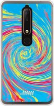 Nokia 6 (2018) Hoesje Transparant TPU Case - Swirl Tie Dye #ffffff