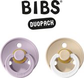 BIBS Fopspeen - Maat 2 (6-18 maanden) DUOPACK - Dusty Lilac & Vanilla Night - BIBS tutjes - BIBS sucettes