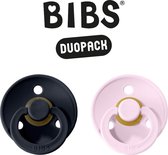 BIBS Fopspeen - Maat 2 (6-18 maanden) DUOPACK - Dark Denim & Baby Pink - BIBS tutjes - BIBS sucettes
